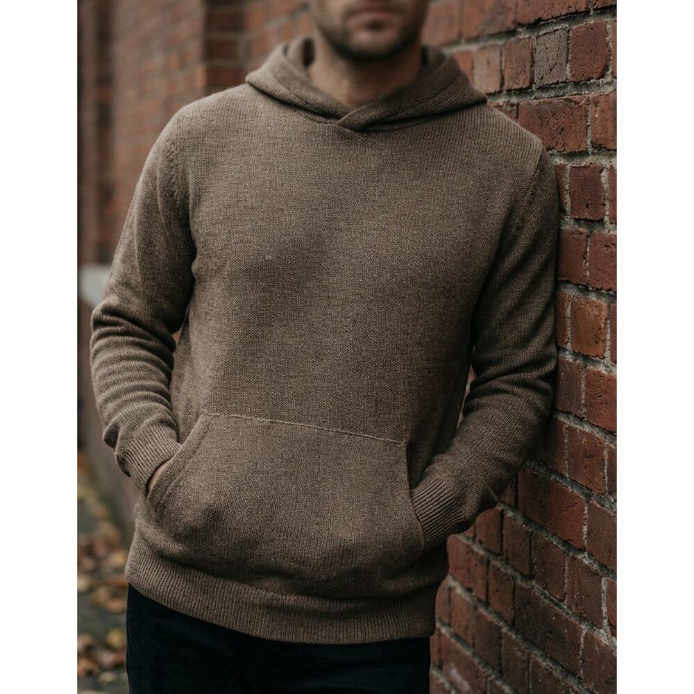 Goodfellow & Co Men’s Brown Cozy Knit Pullover Hoodie XL New With Tags - Picture 12 of 13